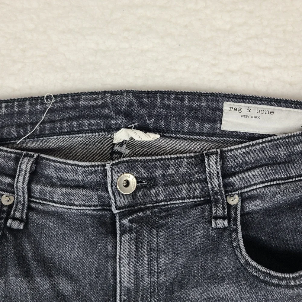 Rag & Bone Jeans Womens 31x30 Black Opal Cate Mid Rise Skinny Medium Wash Denim